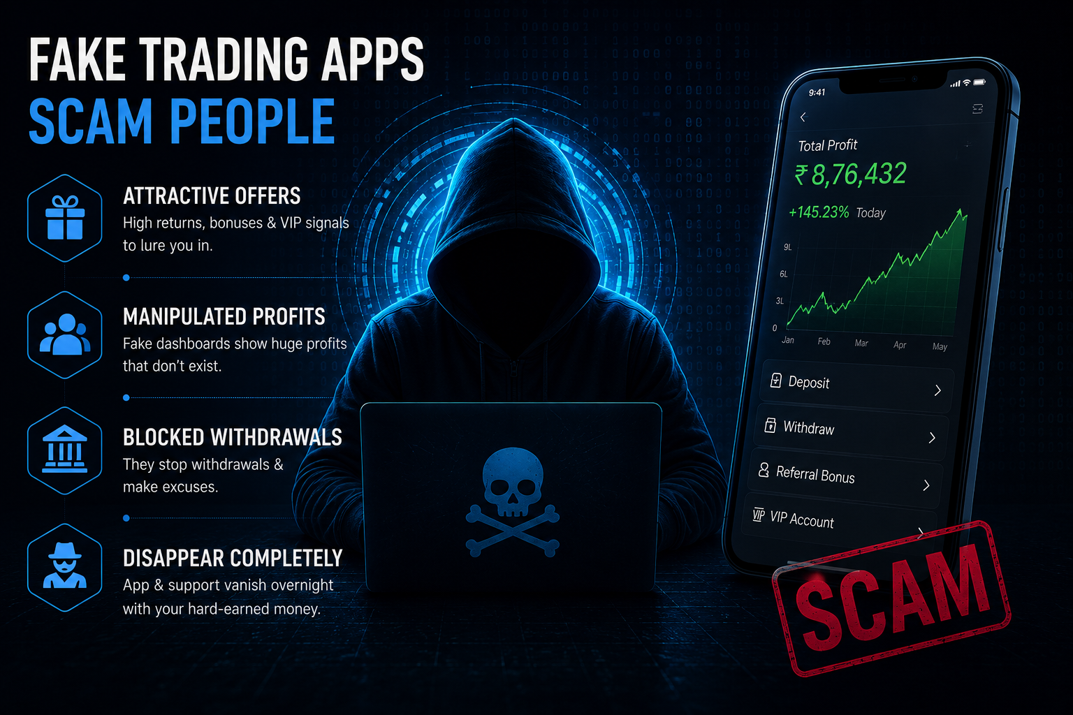 Warning signs of a fake trading app and investment fraud