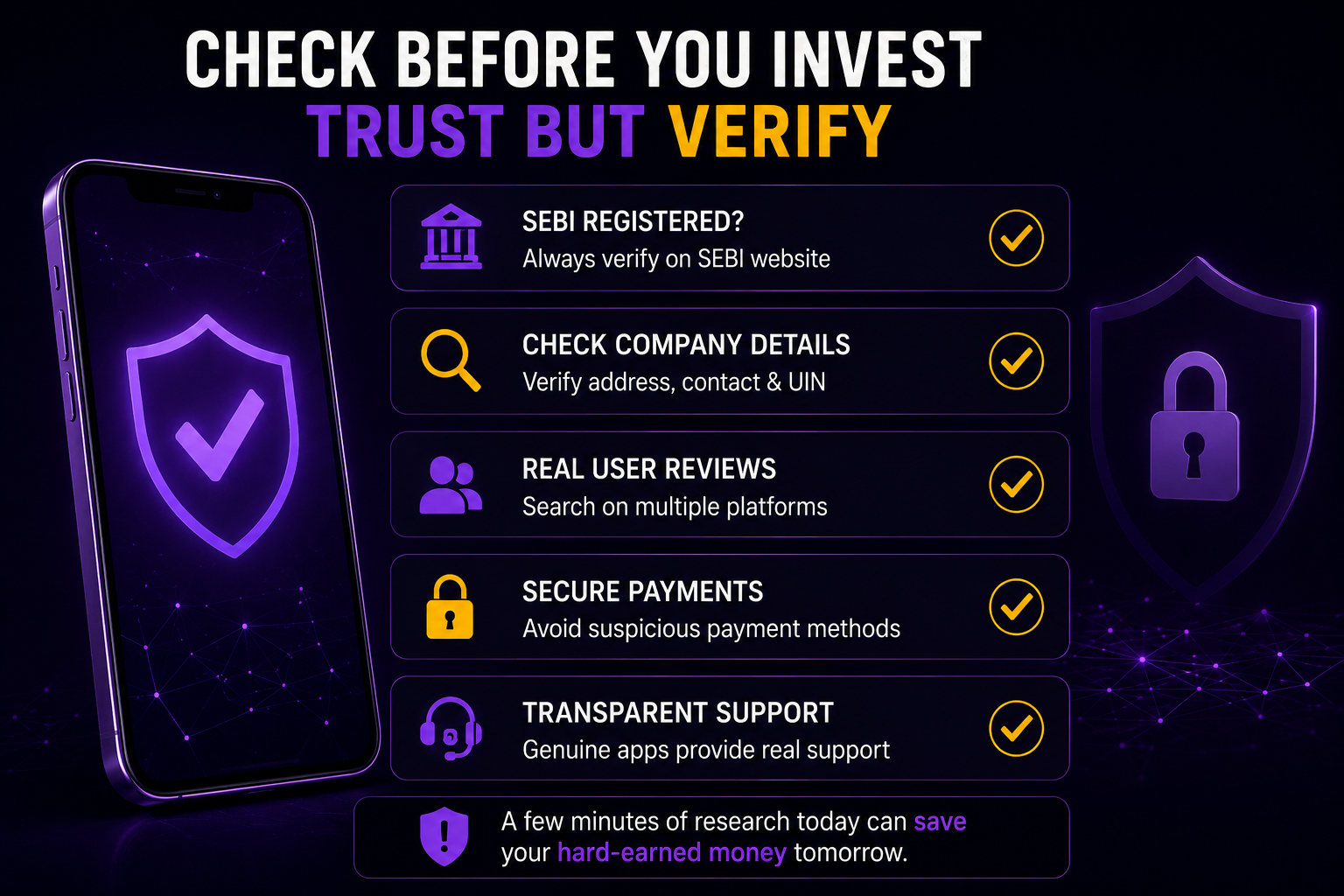 Researching and verifying a trading platform before investing