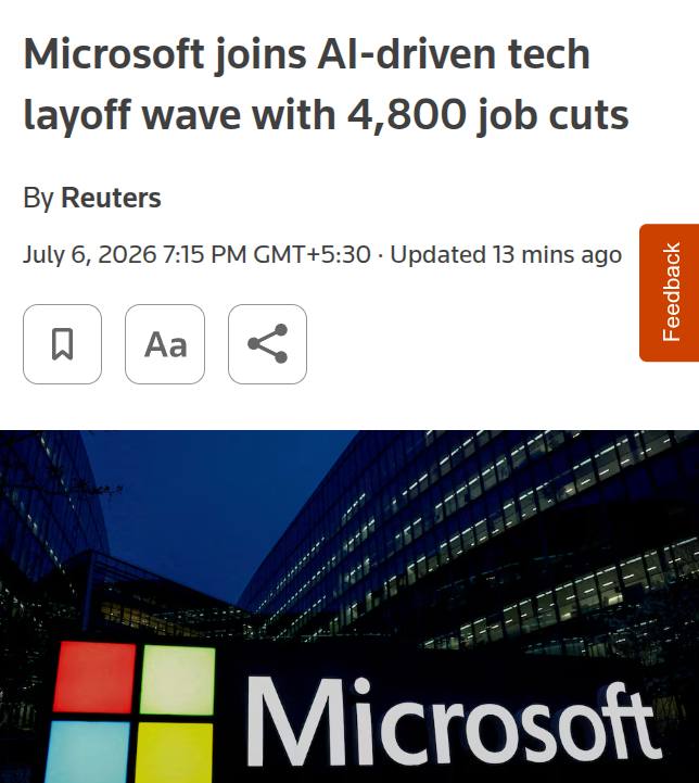 Microsoft despide a otros 4,800 empleados mientras sus ambiciones de IA remodelan la compañía