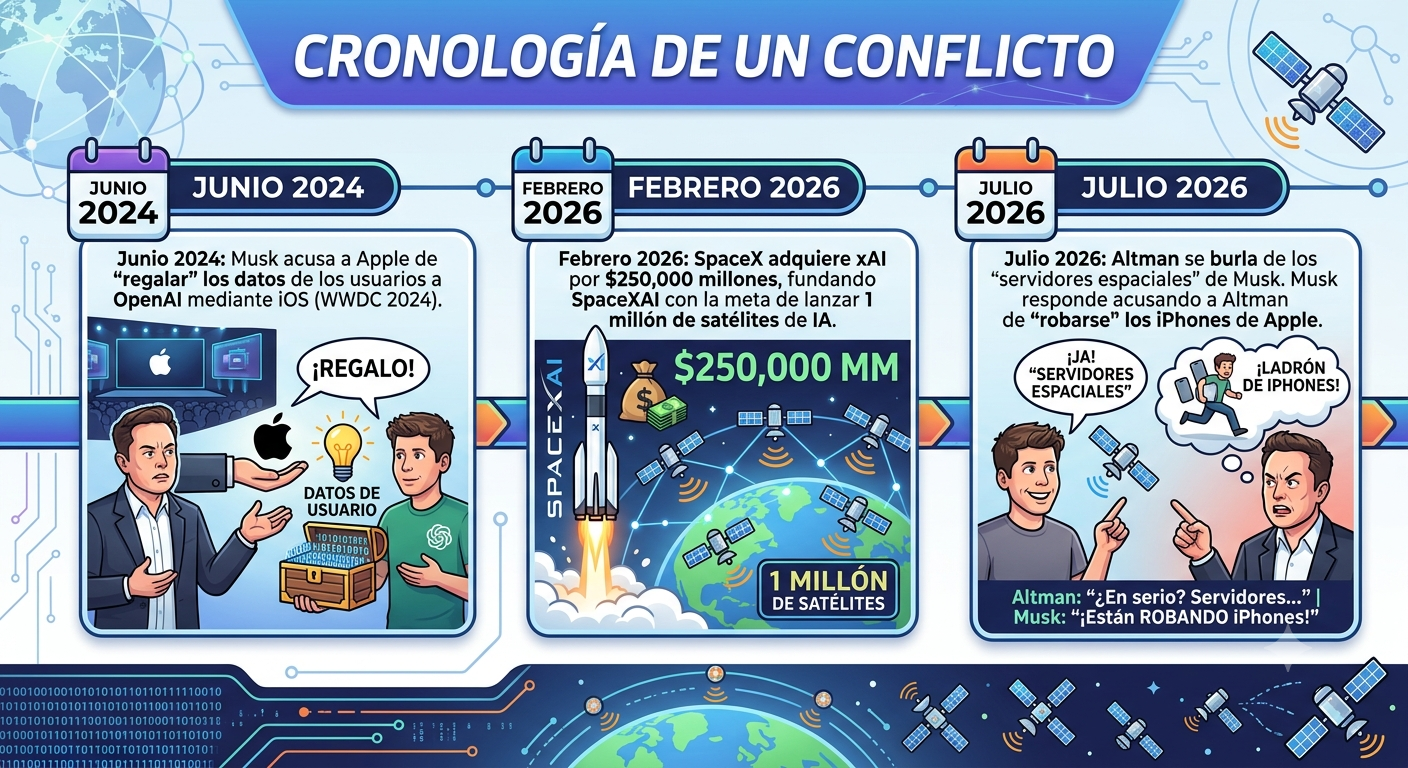 De "vender tus datos" a "robarles el teléfono": La brutal guerra entre Elon Musk y Sam Altman llega a su punto de ebullición