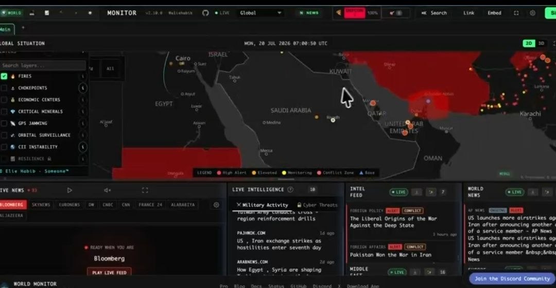 World Monitor: La plataforma de inteligencia global de código abierto que desafía a Palantir