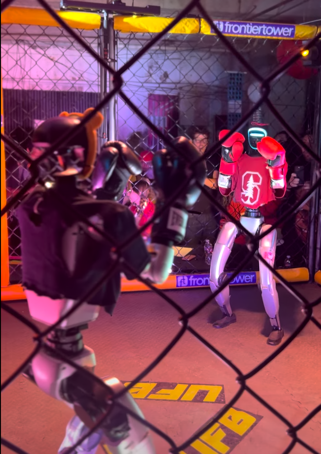 Así se ven los combates de artes marciales entre robots humanoides en Pekín