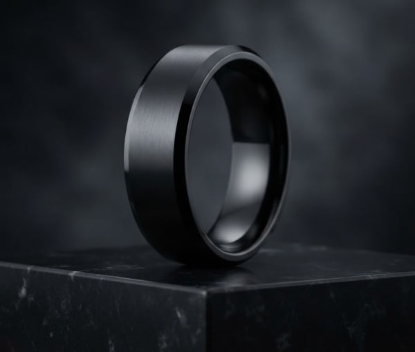 Plated Titanium Ring, Black