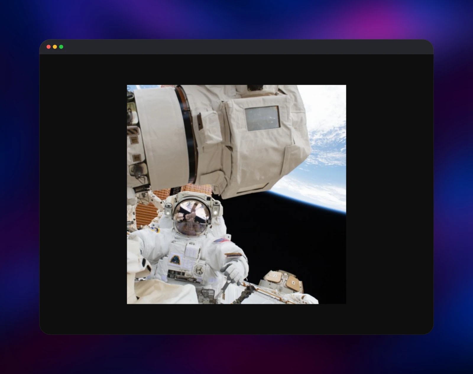 Imagor smart-cropped square thumbnail of a spacewalk photo
