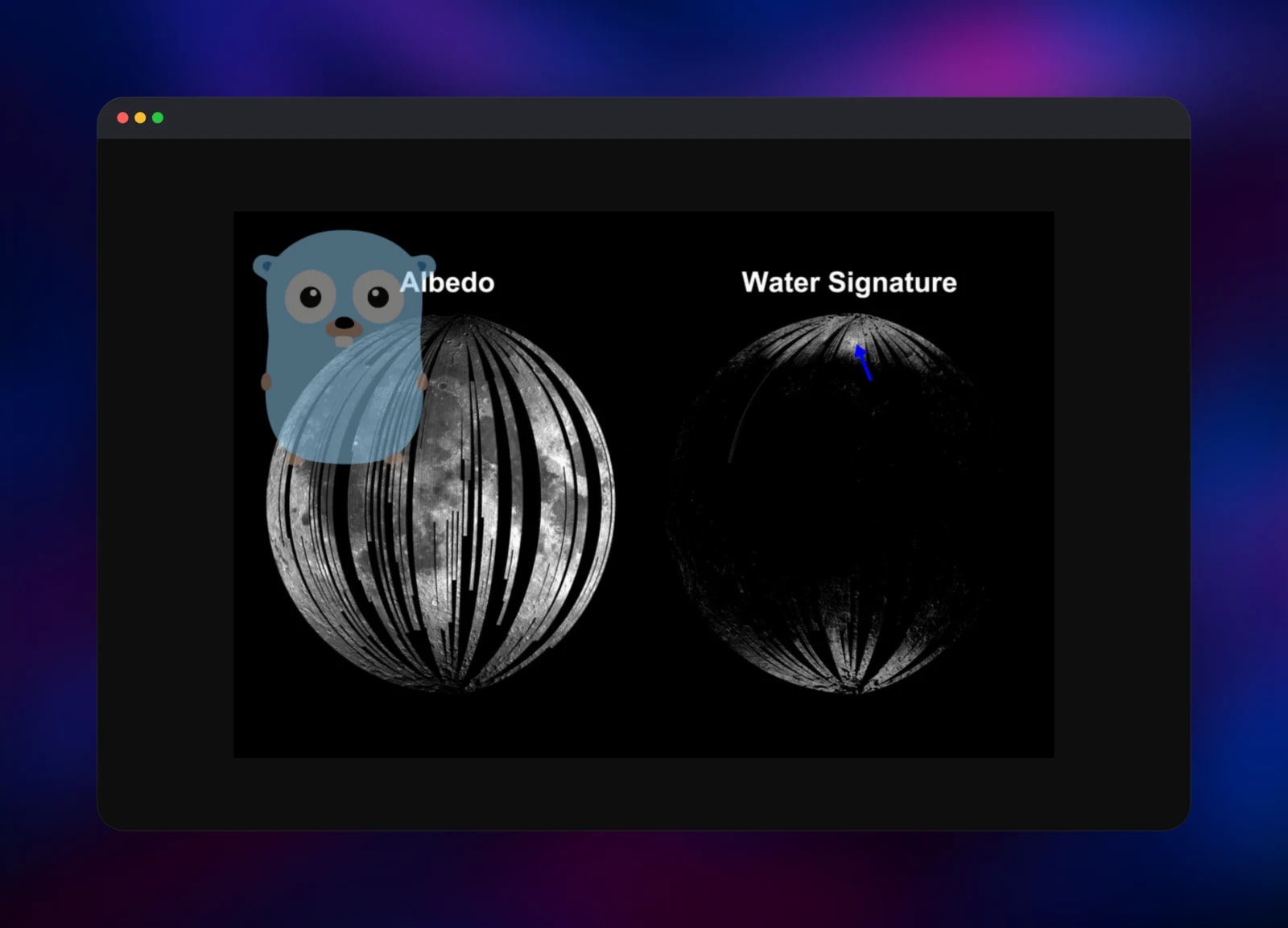 Imagor watermark filter composited over a lunar map