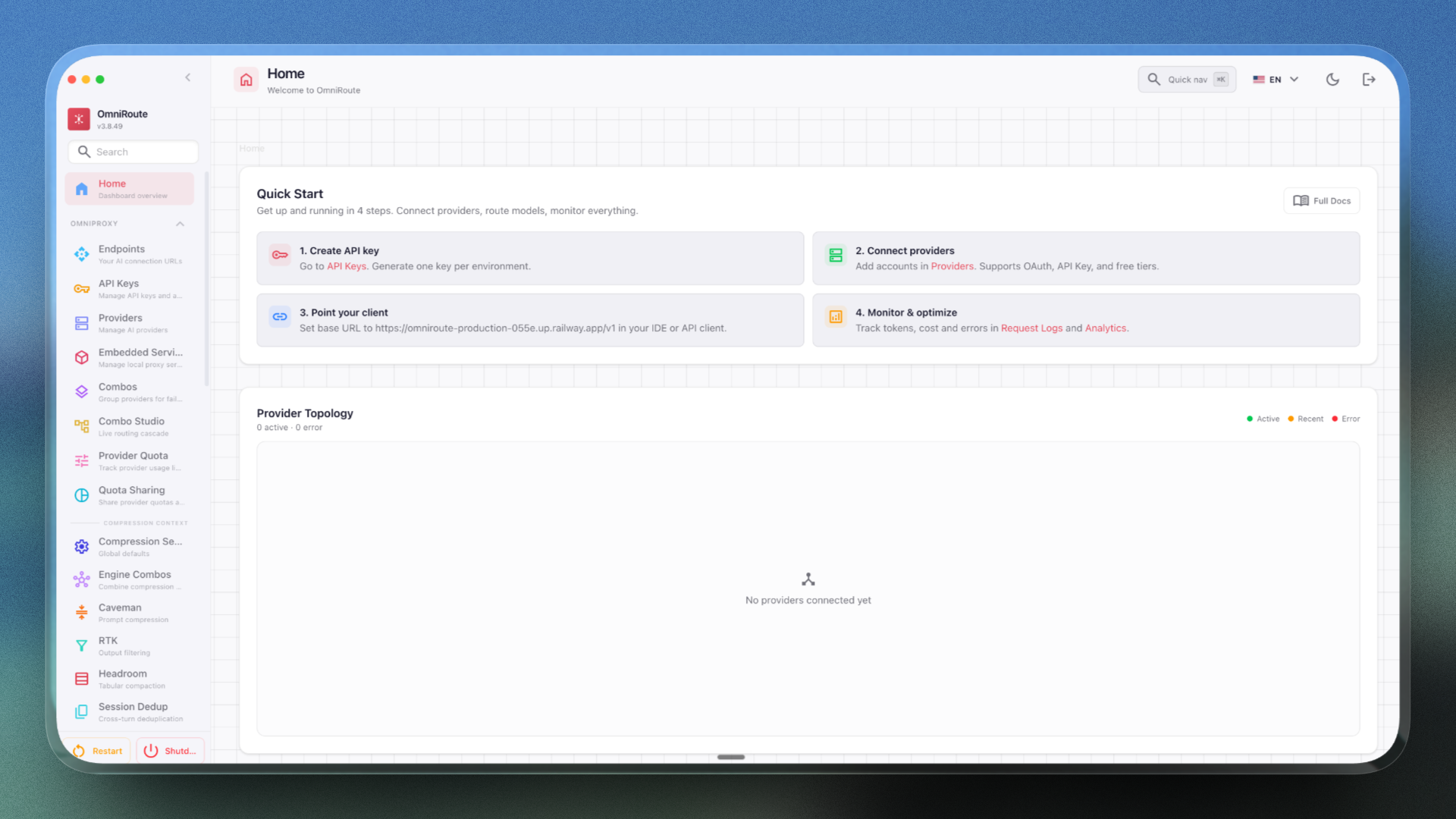 OmniRoute dashboard screenshot