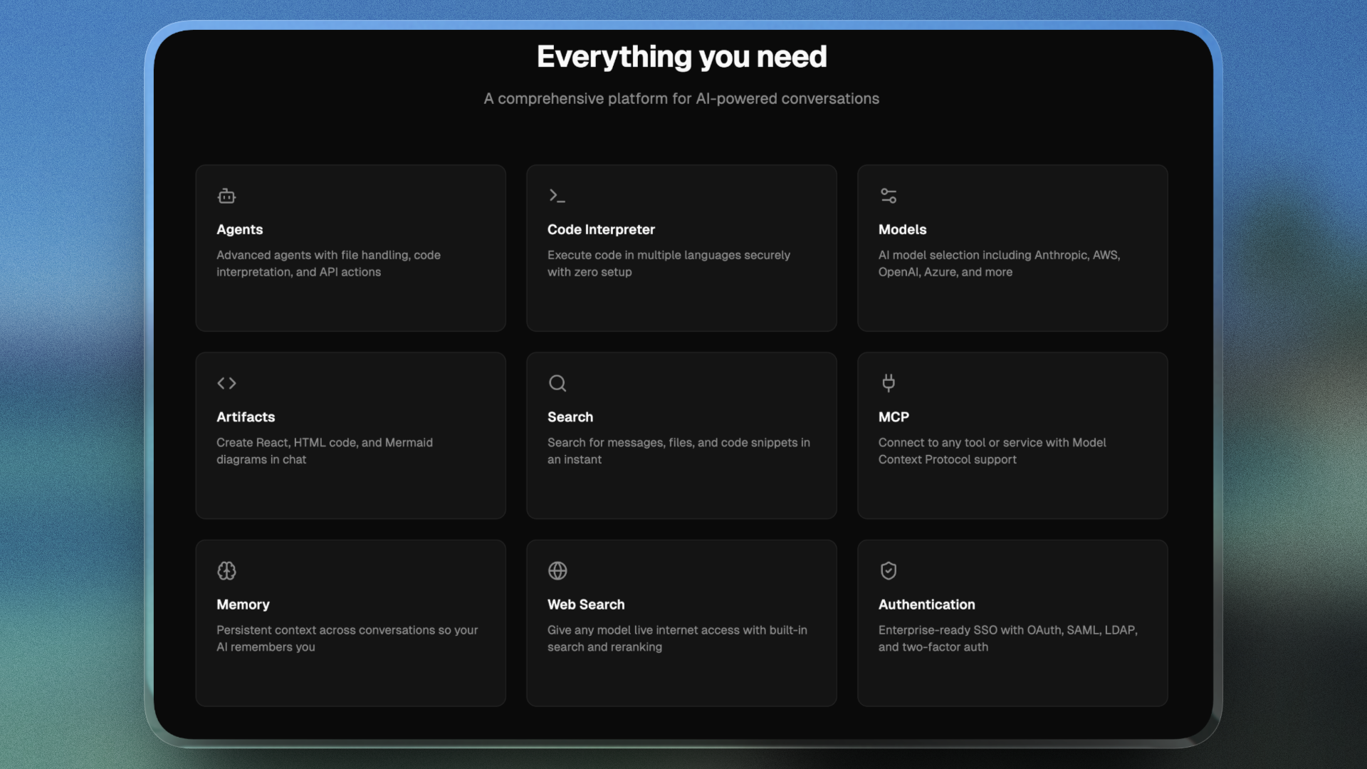 LibreChat capabilities