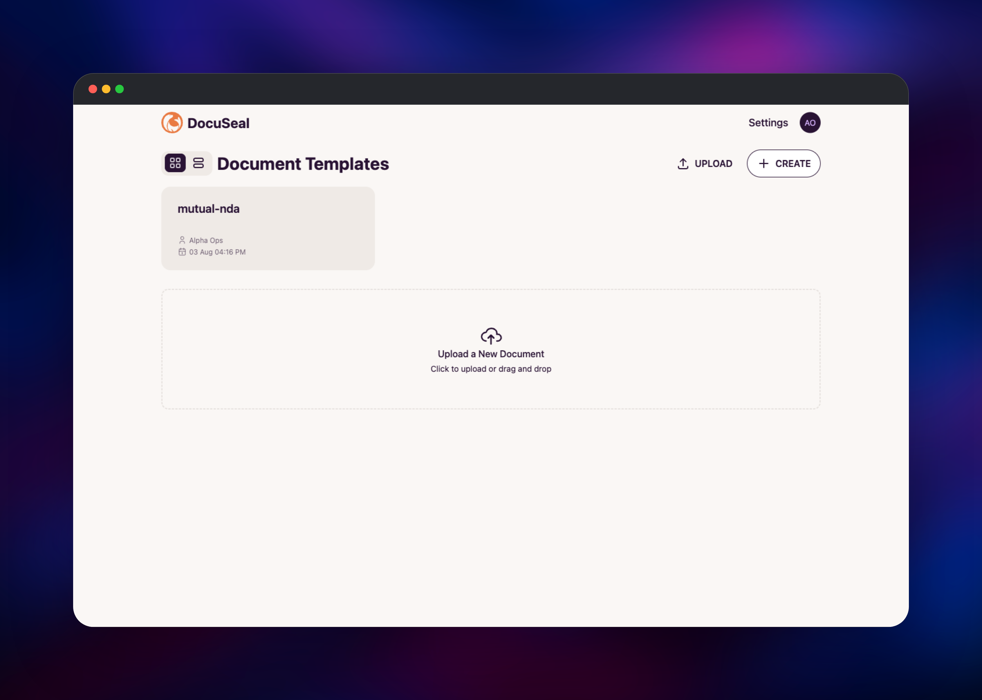 DocuSeal dashboard screenshot 1