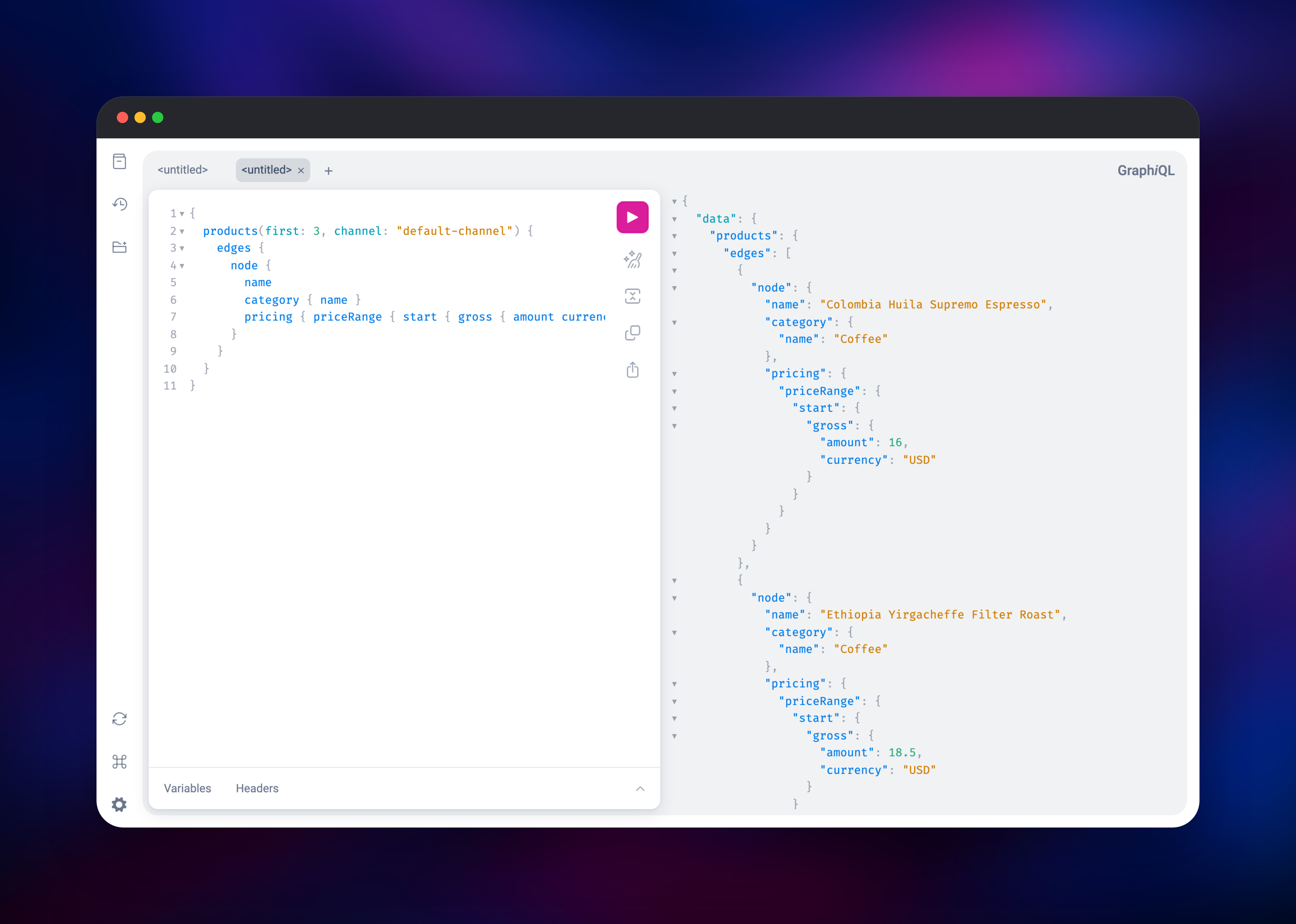 Saleor GraphQL playground returning catalogue prices for the default channel