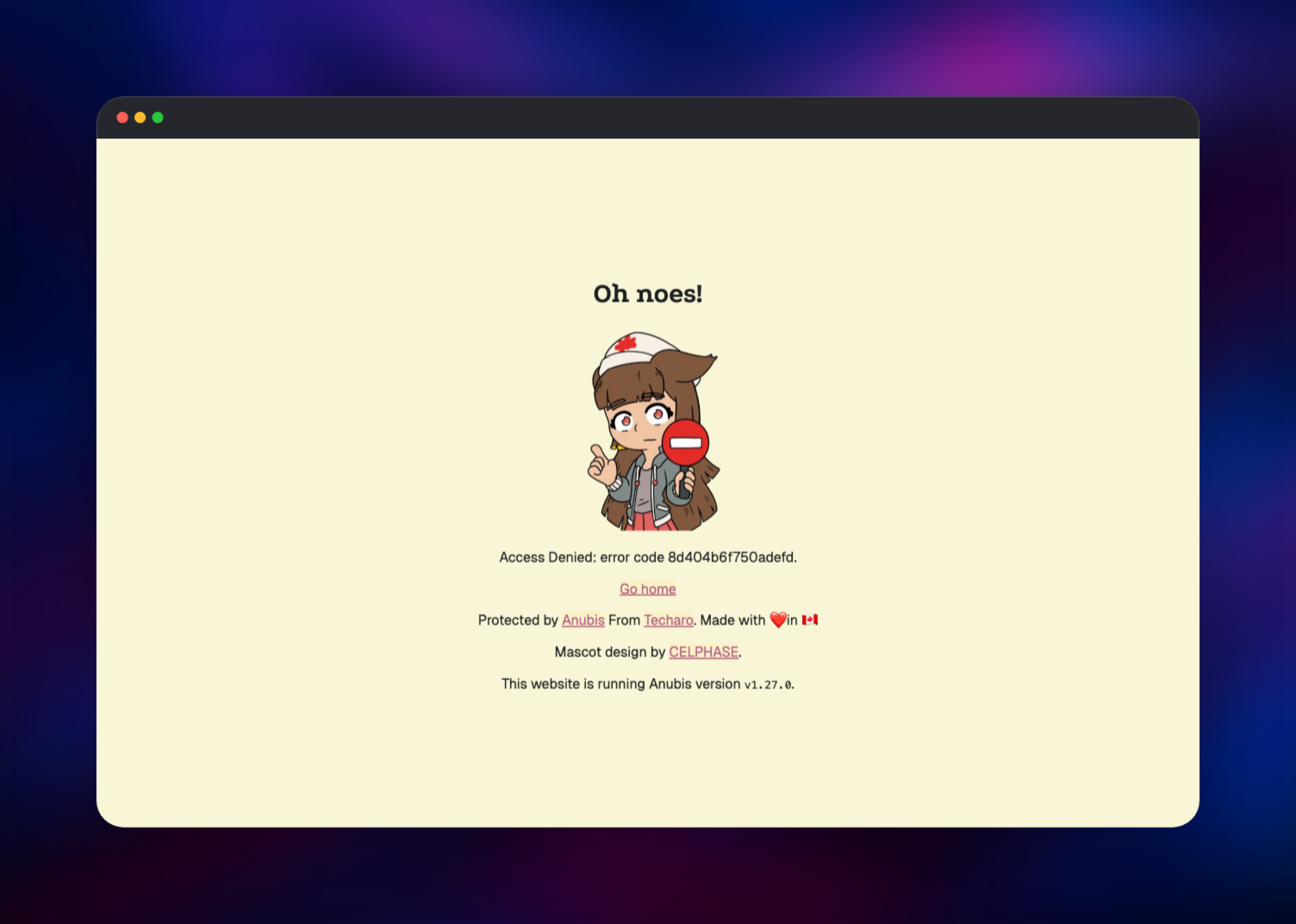 Access denied page returned to the Amazonbot crawler