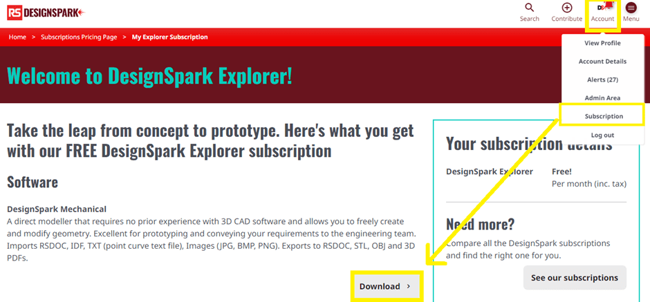 How do I install and activate DesignSpark Mechanical after subscribing?