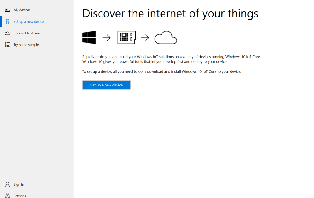 Windows 10 installation - Discover the internet of your things