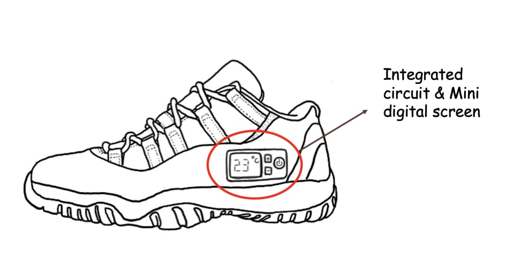 shoes with cooling system