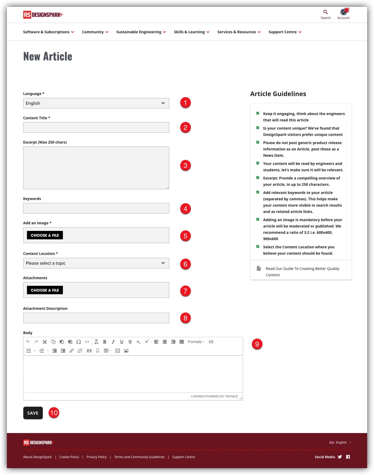 new article page