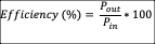 efficiency equation