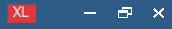 DSM Title bar showing scale XL