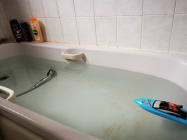 boat in bath tub