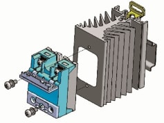 SSR mounting on a heatsink