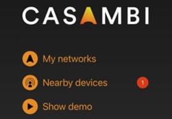 Casambi main screen