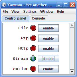 Screenshot: The main window