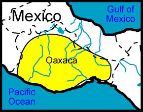 Map of Mexico showing orchid location