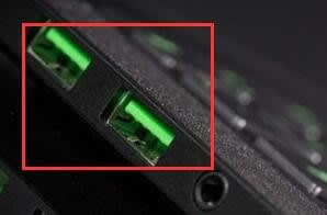 usb port on Razer is green