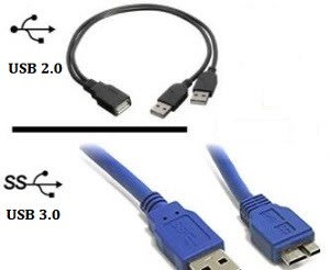 Image showing usb 2 and usb 3 cable and connector