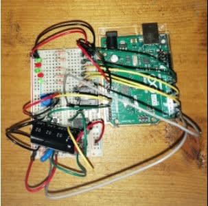 Complete circuit attached to Arduino One