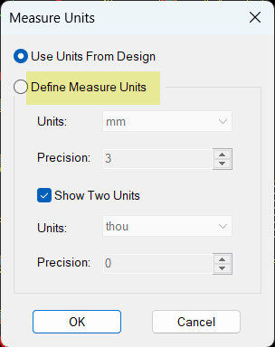 Further Units options