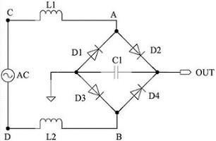 compound filtering bridge rectifier circuit