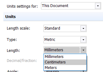 Setting Centimeter