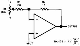 Offset Voltage Adjustment Circuit for Voltage Followers