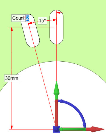 Rotational Slot - Option 2 - Count is 2 angle 15