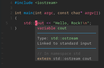 Documentation in a floating window in Neovim on the Okdo ROCK 4 C+