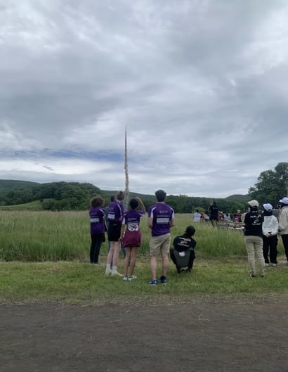 AAS team watching their cansat launch