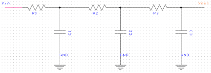 Three Stage RC filter