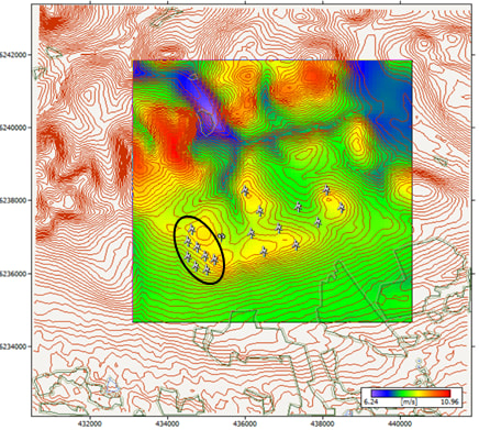 Fig 4: Proposed wind farm map