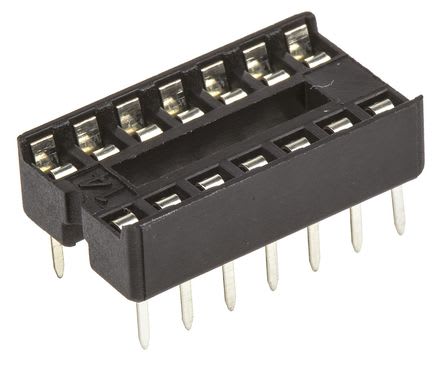 ASSMANN WSW 2.54mm Pitch Vertical 14 Way, Through Hole Stamped pin Open Frame IC Dip Socket, 1A