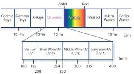 Near top uv light