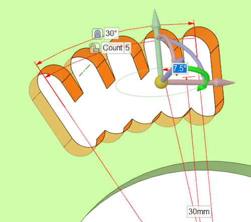 Rotational Slot - Option 2 - 7.5 degrees