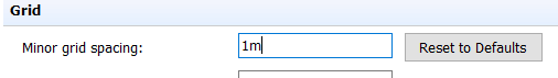 Change grid settings to 1m