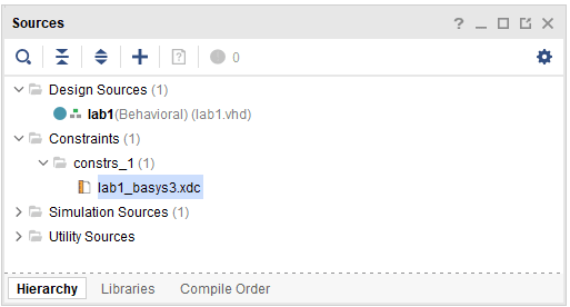 Opening the constraint file