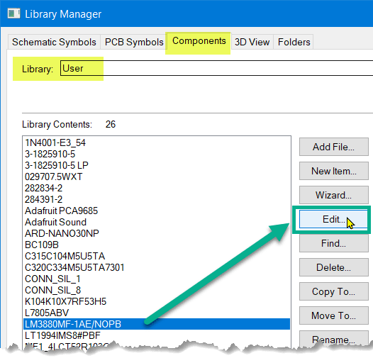 Adding multiple footprints - in the library manager