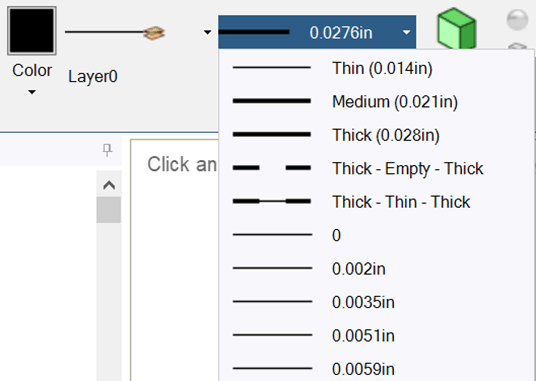 Select line level thickness