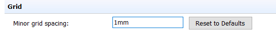 Grid settings at 1mm