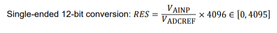 single-ended 12-bit conversion equation