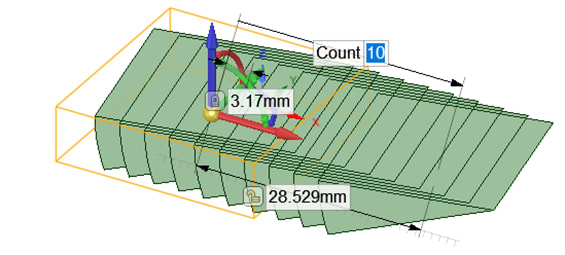 How do I create a pattern of objects in DesignSpark Mechanical?