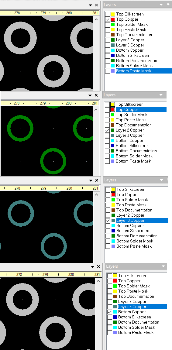 Viewing the layers individually