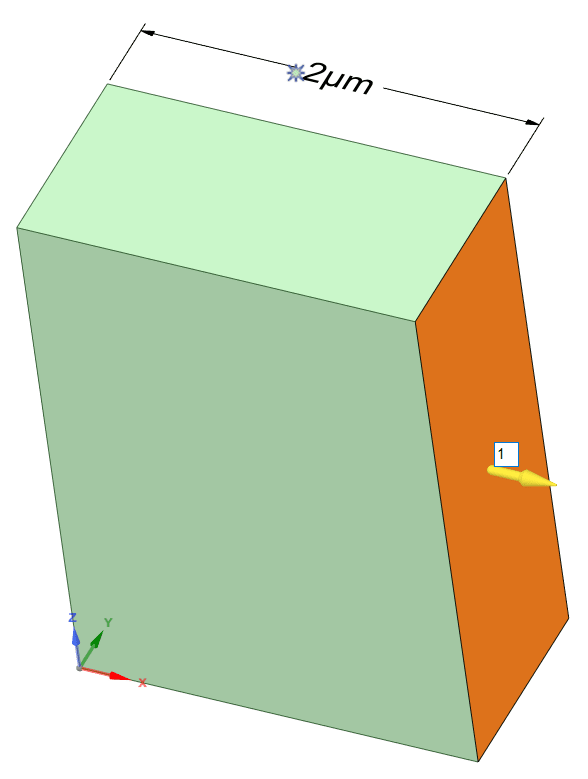 make a body of length 2 µm to 3 µm using Pull
