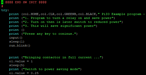 Code to generate a delay to set the output values